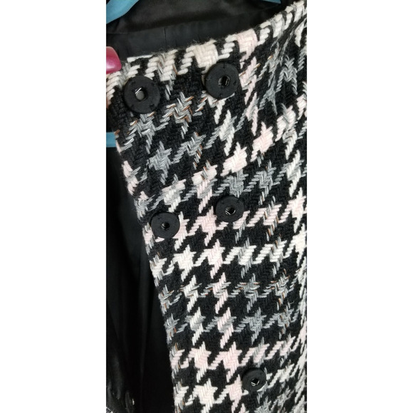 Nygard Collection Wool Blend Houndstooth Black/Pink/Cream Women's Jacket 14 - Picture 9 of 11